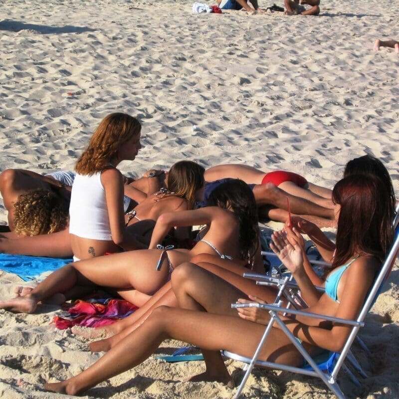 School Girls at Itacoatiara Beach