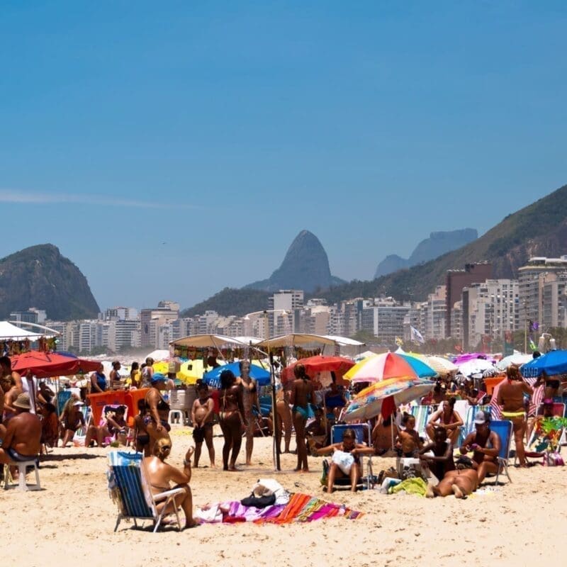 Copacabana Beach on a hot day